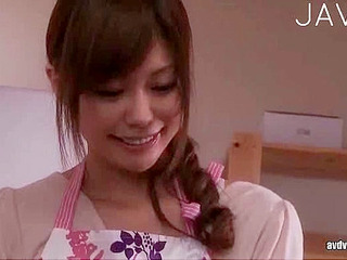 Japanese babe Nippon fucking her small rodeo nipple