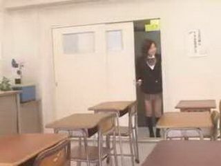 Newly arrived in Tokyo, 18-year-old babe Maaya gets nailed hard on her first day at school
